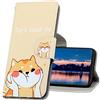 MRSTER Custodia per Xiaomi Redmi Note 9, Custodia in Pelle Xiaomi Redmi Note 9, Custodia Flip Premium Protettiva Portafoglio PU Pelle Case Cover per Xiaomi Redmi Note 9. XC1 Shiba Inu