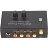 Goshyda Preamplificatore Fono PP500P, Preamplificatore per Giradischi con Funzionamento Professionale a Basso Rumore, Adattatore DC 12V, Collega Giradischi All'ingresso, Amplifica