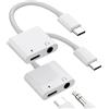 zoyuzan Adattatore Jack USB C Cuffie (2 Pack) 3,5 Auricolari Cavo Aux per Apple iPhone15 Pro Max Plus Per iPad Pro Air Compatibile con Samsung Type C Caricatore Porta Tipo C Ricarica Rapida Sdoppiatore Cavi