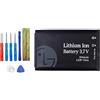 Vvsialeek LGIP-531A SBPL0090501 Batteria di ricambio compatibile per Envoy 2 UN160, Envoy 3 UN170, Saber UN200 T-Mobile B450, Cricket B460, AT&T B470, KU250 con toolkit