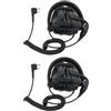 Retevis Set di 2 cuffie walkie-talkie con cancellazione del rumore, pulsante volume regolabile (82 dB) radio bidirezionale Baofeng UV-5R RT24 RT27 RA89 RT3S RT5R RT86