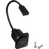 QIANRENON Adattatore di montaggio a pannello USB C 10 Gbps 100 W USB3.1 tipo C femmina cavo corto connettore incasso montaggio pannello D/XLR