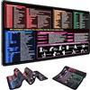 WORLUDE Excel - Tappetino per mouse da scrivania in tedesco, 800 x 300 mm, con Excel, Word, PPT e Windows scorciatoie da tastiera, antiscivolo, per diversi uffici, colore: rosso