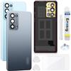 Enkeig Vetro Posteriore per Oppo Reno6 Pro 5G PEPM00 CPH2249, Grigio | Qualità originale scocca vetro posteriore copribatteria back cover cover posteriore back glass con lente fotocamera kit.