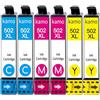 kamo 502 cartucce XL compatibili con cartucce Epson 502 502XL (confezione da 6), per Expression Home XP-5100 XP-5105 XP-5150 XP-5155, Workforce WF-2860DWF WF-2865DWF WF-2880DWF WF-2885DWF
