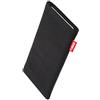fitBAG Rave Nero per Samsung Galaxy S23 Ultra Custodia per Cellulare in Tessuto con Imbottitura in Microfibra | Accessorio con Funzione di Pulizia | Made in Germany