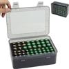 LEKEFETO Scatola di immagazzinaggio della batteria: la scatola della batteria contiene 24 batterie AA e 30 AAA, scatola della batteria, organizer per batteria, scatola di plastica, batterie non