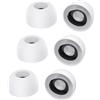 EZ EAR 3 paia di gommini di ricambio per AirPods Pro, in silicone, per assorbimento del rumore, design a clip antipolvere in acciaio a rete adatta per la custodia di ricarica (3 paia taglia M) (LLL)