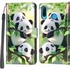 Haninsuze Cover per Huawei P30 Lite, Portafoglio PU Pelle, panda | Interno TPU Antiurto, Anti-Graffio, Fessura per Schede, Supporto Stand, Design Libro, Flip