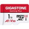 Gigastone 【Solo per Switch 1】GIGASTONE Micro SD 1TB, Gaming Plus, 1 TB Specialmente per Nintendo Switch 1, Gopro Fotocamere Videocamera Tablet, fino a 100 MB/s, Adattatore Scheda SD, UHS-I A1 U3 V30 MicroSDXC