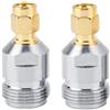 Walfront 2Pz Connettori RF, Adattatore Coassiale a Tipo N Femmina a SMA Maschile