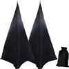 BOSKING 2 coperture elastiche per supporto per altoparlante, in spandex su 2 lati, supporto per treppiede, per altoparlanti/illuminazione (nero, 2)