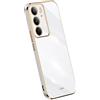 RankOne La Custodia del Telefono è Adatta per Realme C75 (4G) (6.72 Inches), Case per Cellulare in Silicone con Telaio Galvanico - Bianco