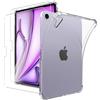 MEMELOKA Custodia per iPad Air 11 Pollici (M4/M3/M2) 2026/2025/2024 + Vetro Temperato, Cover Protezione in TPU Morbido Ultra-Sottile con Airbag in Silicone Rinforzato