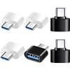 SELIACR Adattatore USB C (6 Pezzi), USBC a USBA OTG Compatibile con Huawei Samsung Galaxy S22 S21 S20 Pixel Xiaomi MacBook Pro Telefoni di Tipo C, Tablet e Altro