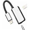 WASRUYI Adattatore per Lightning a Jack 3.5mm(2 in 1)per iPhone 14 13 Promax Aux Audio Cuffie Cavo per Apple MFi Certified Auricolari Ricarica Sdoppiatore Accessori Cavetto Caricatore per ipad Spinotto Dongle