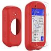 Moorovgi Custodia+2 Pezzi Vetro Temperato per Garmin Edge 830,Pellicola Protettiva Proteggi Schermo Accessorio per Computer da Bici GPS per Garmin Edge 830 (Red)