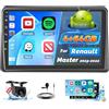 Roinvou 4+64G Android 15 Autoradio per Renault Master 2019-2022 CarPlay Android Auto, 10 Pollici IPS Touch Screen WI-FI GPS Bluetooth 32EQ FM/RDS SWC Telecamera Posteriore