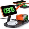 EGV Caricabatterie induttivo per Apple iPhone 17 Air/16/15/14/13/12 Serie, caricatore wireless 3 in 1 per Apple Watch Serie 10-3 e AirPods, senza adattatore, nero opaco
