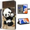 TUOLISG Custodia per Samsung Galaxy A56/A36 5G,Custodia in pelle premium con slot per schede e supporto,chiusura magnetica per proteggere Samsung Galaxy A56/A36 5G,Panda