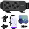 Olycism Supporto per auto con caricabatteria wireless rapido QC 3.0 a doppia bobina da 15 W Olycism con funzione di ricarica per Z Fold/Flip 7/6/5/4/3, supporto per auto rotante automatico