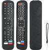 CTRLBETTER Custodia per telecomando in silicone compatibile con Hisense EN2BI27H EN2BF27H EN2BB27H EN2X27HS EN2D27 EN2AK27H TV telecomando copertura protettiva antiurto con cordino (nero)