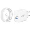 ANVSI Caricatore USB C, 35 W, con cavo USB C da 2 m, adattatore PD multiplo per iPhone 17 16 16e 15/17 16 15 Pro/Pro Max/Plus, iPad Pro/Air/A16,2 porte