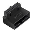 SHANFEILU USB 3.0 Adattatore per Scheda Madre 90 Gradi 19/20 pin da Maschio a Femmina Adattatore di Prolunga con Rotazione a L Presa ad Angolo Retto per Scheda Madre Desktop Angolo Superiore PH19A