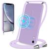 Coiwxmoi Magnetica Cover per Apple iPhone XR 6,1 con Cordino Compatibile con MagSafe Custodia Liquido Silicone Antiurto Protettiva Case con Laccio Collana Tracolla Corda per iPhone XR,Lilla