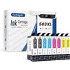 Cartridgeify 8x 503 XL Cartucce d'inchiostro Compatibile con Epson 503 503XL Multipack, per Expression Home XP-5200 XP-5205 XP5200 XP5205, Workforce WF-2960 WF-2965 WF-2960DWF WF-2965DWF