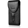 Hengwin Custodia in pelle bovina per iPhone 16Pro Max/16Plus, iPhone 15Plus 15ProMax 14 13 12 11Pro Max per Samsung Galaxy Cellulari (Nero, L)