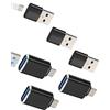 HOYULLI Adattatore USB C maschio a OTG 3.0 femmina (6 pezzi) tipo C femmina a USB maschio caricabatterie per Apple iPhone 16 15 Pro Max per iPad MacBook Thunderbolt compatibile con Samsung S25 adattatore dati
