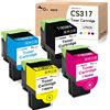 OINKWERE CS317 CX317 Cartucce toner Compatibili per Lexmark CS317dn CX317dn CS417dn CX417de CS517de CX517de Stampante (BK 3000/CMY 2300 Pagine) 71B20K0 71B20C0 71B20M0 71B20Y0 Cartucce di Toner