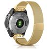 Niboow QuickFit 20mm Cinturino per Garmin Fenix 8 43mm/Fenix 7S PRO Solar/Epix 2 PRO 42mm, Acciaio Inossidabile Magnetico Cinturini per Garmin Fenix 7S/6S/6S Pro/5S/5S Plus/Descent Mk2S - Oro