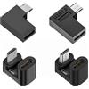 chenyang 4 PACK Micro USB 2.0 Connettore Micro USB Maschio a USB C Femmina Adattatore Connettore Angolato 90/180 Gradi