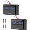 Thlevel Dual Presa USB per Caricabatteria da Auto QC3.0 18W e PD3.0 30W Tipo C Caricatore di Ricarica Rapida Con Interruttore per 12V 24V Camper Barche e Moto Marine