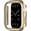 Leotop Compatibile con Apple Watch Custodia da 41 mm, ultra sottile in policarbonato, sottile, pellicola protettiva per paraurti, pellicola protettiva per iWatch (oro, 41 mm, serie 9/8/7)