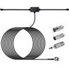 Kahaybeall Antenna radio Dab/FM Dipolo con cavo coassiale da 3 m, antenna FM interna, antenna radio Para Estéreo, compatibile con sintonizzatori stereo, ricevitori AV e amplificatori HiFi, inclusi 3 adattatori