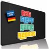 pixly® Tappetino Mouse XXL Ufficio & Gaming - Tappetino Antiscivolo per PC Gamer, Tastiera & Scrivania - Sottomano per Ufficio e Smart Working (Eat Sleep Smoke Repeat, 900x 400 mm)