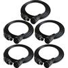 DZYDZR 5 Pezzi 1m DC 12V Cavo di Estensione Nero, 2,1mm x 5,5mm DC Jack Maschio a Femmina Filo di Rame 22AWG per Adattatore di Potenza, LED, Fotocamera CCTV e altro ancora (3,3ft)