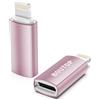 BOUTOP Adattatore Lightning USB C per Ricarica Rapida PD da 27W (non per la Sincronizzazione dei Dati) Compatibile con iPhone, iPad selezionato, iPod - 2 Pezzi [Rosa]