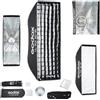 Godox Softbox UL-30x90 Strip 30x89,9 cm con supporto Bowens | Ombrello a sgancio rapido con griglia e deflettore per un controllo preciso della luce, ideale per illuminazione e fotografia