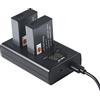 DSTE DE DSTE 2x LP-E17 Ricambio Batteria + Caricatore doppio USB con display LCD Compatibile per Canon EOS M3, M5, 8000D, 9000D, Kiss X8i, Rebel T6i et Rebel T6s