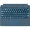 Synchro Bands Cover per Microsoft Surface Pro 8 Pro 9 Pro 10/Pro X Pro 11 Generation, tastiera wireless portatile sottile con tastiera touchpad tablet (zaffiro, retroilluminata)
