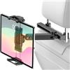 Dosvsi Porta Tablet Auto Poggiatesta, Pieghevole & Estensibile Supporto Tablet Sedile Auto, Girevole a 360° Supporto Tablet Auto Sedile Posteriore per iPad Pro 13 12.9 Air Mini, Galaxy tab, 6.1-15.6