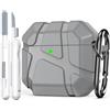 R-Fun Custodia In Silicone per AirPods 4, Custodia Protettiva In Silicone Antiurto, Compatibile con AirPods 4 Generazione, Design Scocca Rigida & Protezione Anti-Graffio, LED Frontale Visibile,Grigio