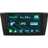 NVGOTEV [8 core 4+64 GB] Autoradio per BMW Serie 3 E90 E91 E92 E93 M3, radio touchscreen da 9 pollici con Carplay/Android Auto wireless, Bluetooth WiFi GPS 4G DSP FM/AM RDS SWC DAB+ opzionale