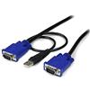 StarTech.com Cavo sottile KVM, VGA, USB, 2 in 1, 3 m (SVECONUS10)