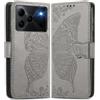 MOJIA Cover in Pelle per Doogee Note 56 / Note 56 Plus/Note 56 Pro, Custodia Premium a Portafoglio con Interno Case in TPU e Porta Carte [Cinturino da Polso in Regalo].Grigio