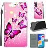 KENHONER Cover Compatibile con Xiaomi Redmi Note 11 / Note 11S, Premium Pelle PU Portafoglio Flip Libro Custodia per Redmi Note 11S [Protezione Completa] - Farfalla